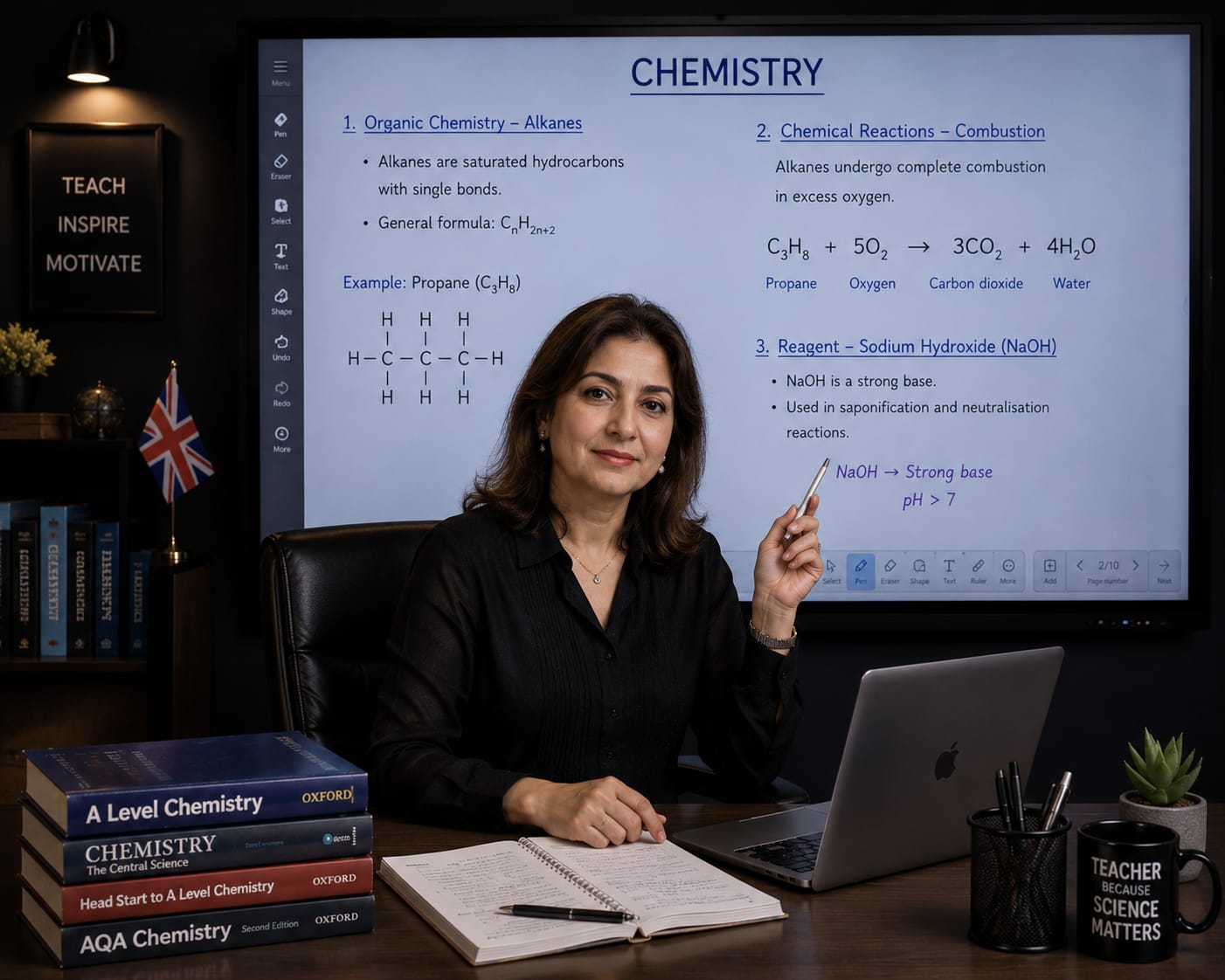 Chemistry Tutor teaching students
