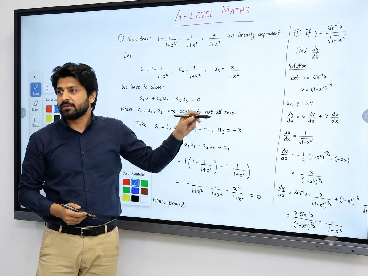 Chemistry tutor working in a laboratory